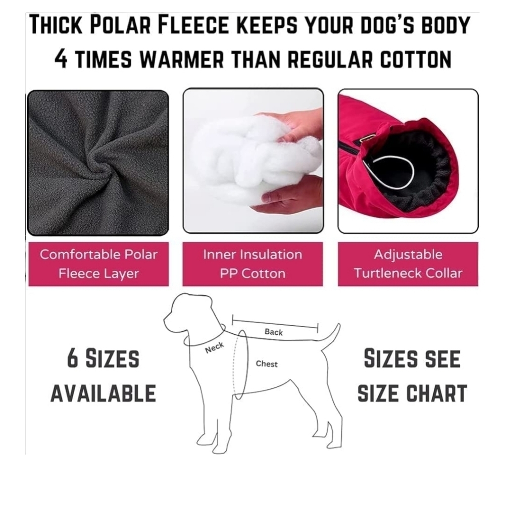 NEW Dog Raincoat Winter Jacket - Picture 2 of 9